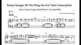 Tommy Flanagan "All The Things You Are" Piano Transcription