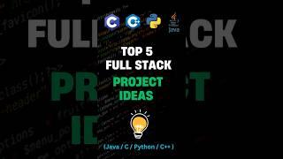 Top 5 projects idea for full stack developer  #shorts #projects #coding