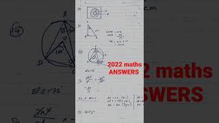 2022(2023) O/L maths past papers ANSWERS