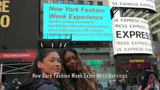 New York Fashion Week Experience services Times Square billboard by Alexander Gurman