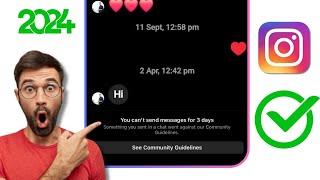 How To Fix Instagram You Can't Send Message For 3 Days Problem | You can't send message for 3 days
