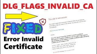 DLG_FLAGS_INVALID_CA internet explorer windows 10 Certificate Error How to Fix DLG FLAGS INVALID CA