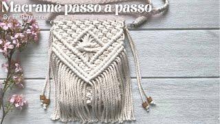 Bolsa em Macramê passo a passo | macrame bag tutorial | DIY | Fê Barreiros Macramê