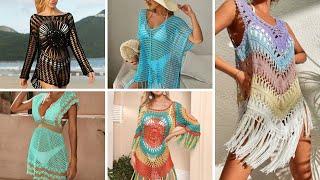 Latest Crochet Beach Coverup Dress Ideas // Trendy Crochet Beach Outfit Designs