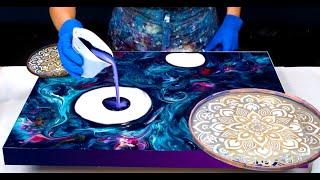 Fluid Art From ANOTHER Dimension‍Cool COSMIC Acrylic Pour Painting Ideas for Space Abstract Art