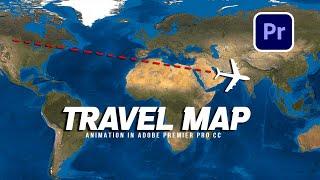 How to Create a TRAVEL MAP INTRO  In Adobe Premiere Pro