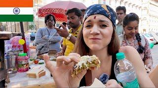 Trying INDIAN STREET FOOD In India | Famous VEGETARIAN SANDWICH!