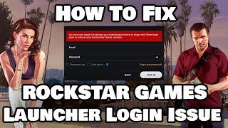 How To Fix Rockstar Games Login Issue