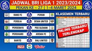 Jadwal Bri Liga 1 Pekan ke 27 - Jadwal Liga 1 2024 Terbaru Hari ini - Rans vs Persib - live indosiar