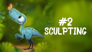 Sculpting A Cute Raptor - Blender 2.9 (Using a Mouse)