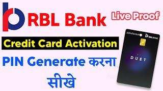 RBL Bank Credit Card PIN & mPIN Generate Online | RBL Duet Credit Card Pin Generate | RBL My Card