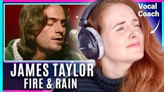 It's about what?! Vocal Coach reacts to and analyses James Taylor - Fire And Rain