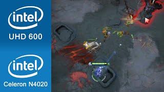 DOTA 2 Gameplay Intel UHD 600 + Intel Celeron N4020