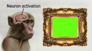 monkey sees action, neuron activation green screen