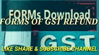 GST REFUND FORMS GST RFD01 RFD-01A