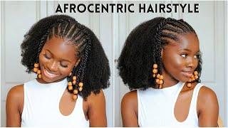  No Tension! Effortless AFRO look tutorial using hergivenhair half wig