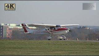 [4K] Plane Spotting at Flugplatz Osnabrück Atterheide (EDWO) 16-02-2019 : Great weather and planes