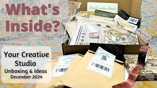 Your Creative Studio Unboxing & Ideas:  December 2024  Review Stationery Supplies Subscription