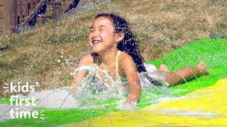 Slip N' Slide | Kids First Time | HiHo Kids