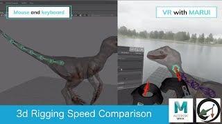 MAYA 3d Rigging speed comparison: Mouse vs VR