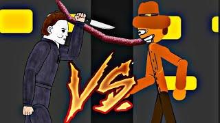 Michael Myers Vs Foreign creature|Drawing cartoons 2