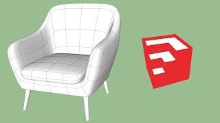 Club Chair Modeling in SketchUp