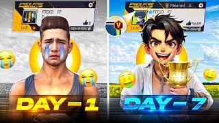 I Turned ₹1 Noob ID into ₹10,00,000 Free Fire ID  | by playing solo Tournament || in 7 Days 