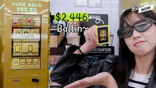 Gold bar vending machine at Korean convenience store!