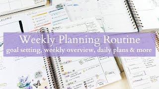 PLAN WITH ME | Weekly Reset Routine: Goal Setting + Weekly Overview  + Daily Planning