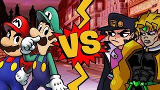 M.U.G.E.N Battles | Mario/Luigi vs Jotaro Kujo/DIO | Super Mario Bros. vs JoJo's Bizarre Adventure