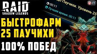 25 ПАУК |100% Побед | 11 СЕКУНД | Самый быстрый фарм в игре Raid: Shadow Legends | СИЦИЯ ПЛАМЕННАЯ.