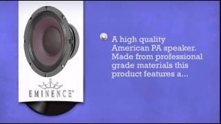 Eminence Black High Quality 125W Alpha 8 Speaker 8ohm - DJkit.com