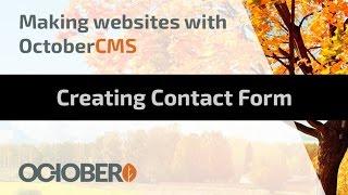 Making Websites With October CMS - Part 18 - Creating Contact Form