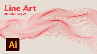 Creating a 3d Dynamic line Wave Pattern in Adobe Illustrator