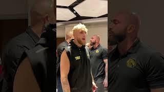 Jake and Logan Paul talking trash after the Tyron Woodley weigh-ins! #shorts