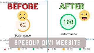 Divi speed Optimization , 66 to 93 Pagespeed score