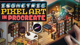 How to Paint an Isometric Pixel Art Illustration in Procreate
