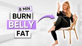Lose Belly Fat Sitting Down! 8-Minute Seated Abs Lower Belly Fat Workout