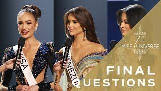 71st MISS UNIVERSE - Final Questions! | Miss Universe