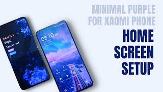 Home screen setup using miui  themes