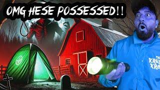 POSSESSED BY AN EVIL DEMON WHILE CAMPING AT THE HAUNTED FARM