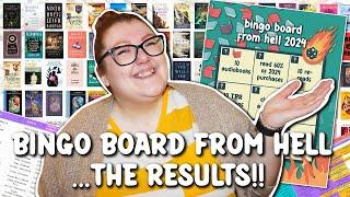 BINGO BOARD FROM HELL... THE RESULTS!!  | 2024 BOOK BINGO BOARD WRAP-UP | Literary Diversions