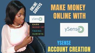 Ysense account creation/make money taking online surveys with Ysense