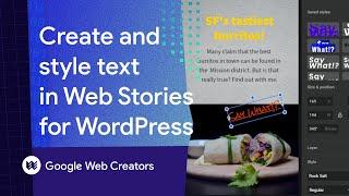 How To Create And Style Text In Web Stories For WordPress