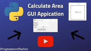 Calculate Area GUI Application | Python Tutorial
