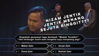 Nizam Jentik Jentik Menang Sejuta Ringgit? Who Wants To Be A Millionaire with Dato Jalaludin Hassan