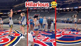 Hilarious Celebration : Half-Court Contest Heats Up Ahead Of Fever Vs Lynx Matchup 