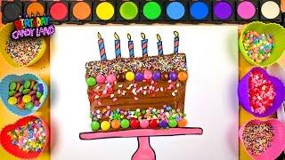 Coloring Birthday Cake Coloring pages with Real Frosting!