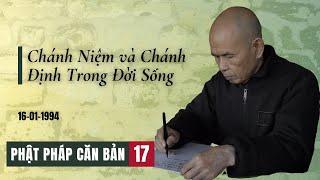 Chánh Niệm và Chánh Định Trong Đời Sống[Phật Pháp Căn Bản 17]  Thích Nhất Hạnh(16-01-1994)