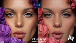 Retouching Beauty photo. Сorrection Color in Photoshop. Skin Сolor / Ретушь бьюти фотографии